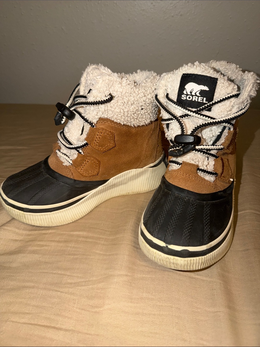 Sorel Kids Brown, Black & Cream Winter Boots